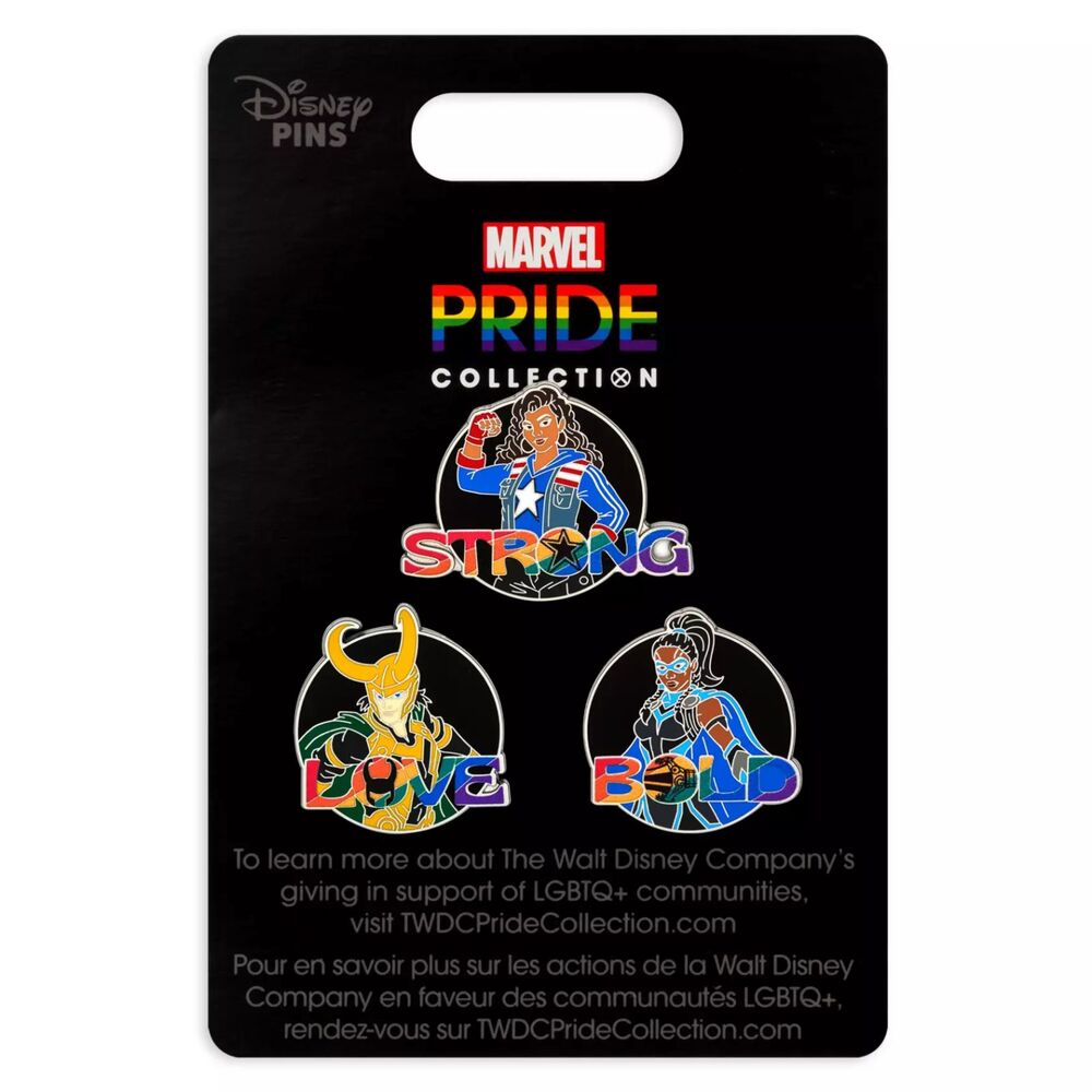 DISNEY Parks Marvel Pride Pin Set Of 3 Loki America Chavez Valkyrie 2023